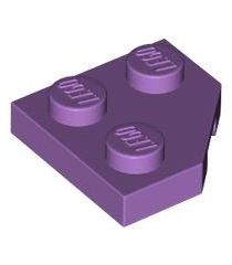 LEGO - Wig, plaat 2 x 2 met afgesneden hoek - Medium Lavender | N - Thumbnail