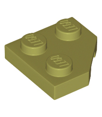 LEGO - Wig, plaat 2 x 2 met afgesneden hoek - Olive Green | N - Thumbnail
