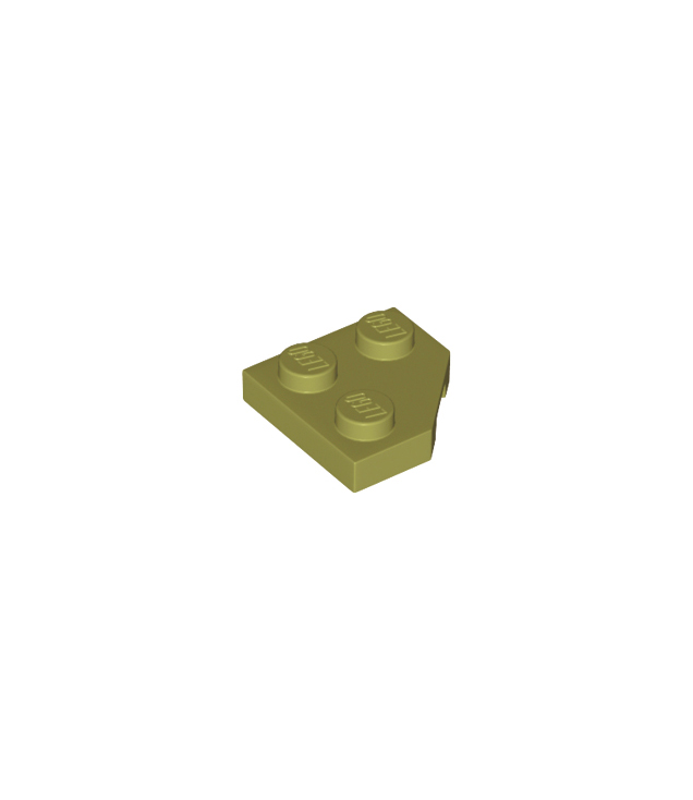 LEGO - Wig, plaat 2 x 2 met afgesneden hoek - Olive Green | N