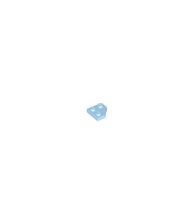 LEGO - Wig, plaat 2 x 2 met afgesneden hoek - Bright Light Blue | N