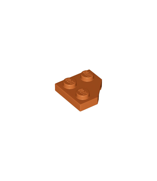 LEGO - Wig, plaat 2 x 2 met afgesneden hoek - Dark Orange | N