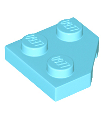 LEGO - Wig, plaat 2 x 2 met afgesneden hoek - Medium Azure | N - Thumbnail