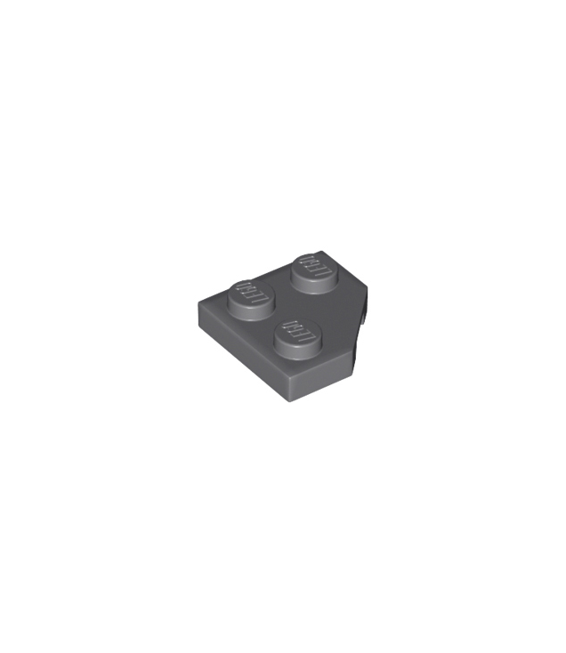 LEGO - Wig, plaat 2 x 2 met afgesneden hoek - Dark Bluish Gray | N