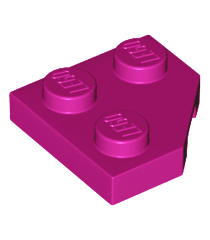 LEGO - Wig, plaat 2 x 2 met afgesneden hoek - Magenta | N - Thumbnail