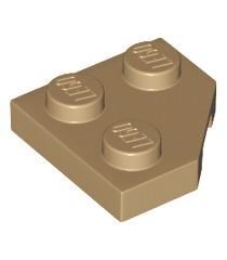 LEGO - Wig, plaat 2 x 2 met afgesneden hoek - Dark Tan | N - Thumbnail