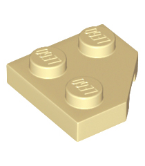 LEGO - Wig, plaat 2 x 2 met afgesneden hoek - Tan | N - Thumbnail