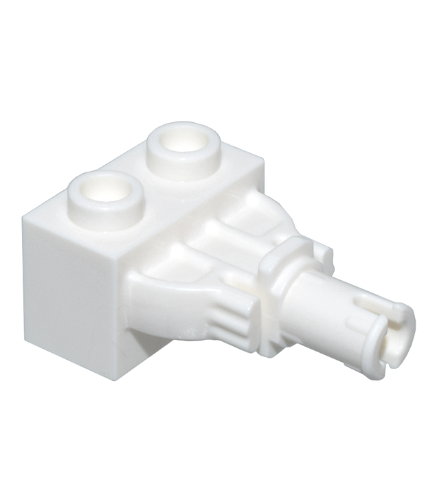 LEGO - Technic, steen gemodificeerd 1 x 2 met draaipen - White | N