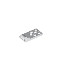 LEGO - Scharnierplaat 2 x 4 met pen-gat en 2 gaten – onderzijde - White | N - Thumbnail