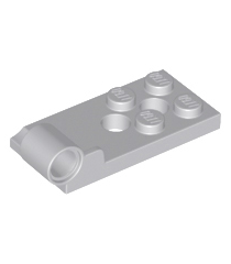 LEGO - Scharnierplaat 2 x 4 met pen-gat en 2 gaten – onderzijde - Light Bluish Gray | N - Thumbnail