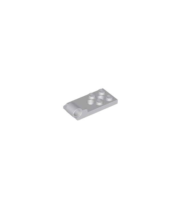 LEGO - Scharnierplaat 2 x 4 met pen-gat en 2 gaten – onderzijde - Light Bluish Gray | N