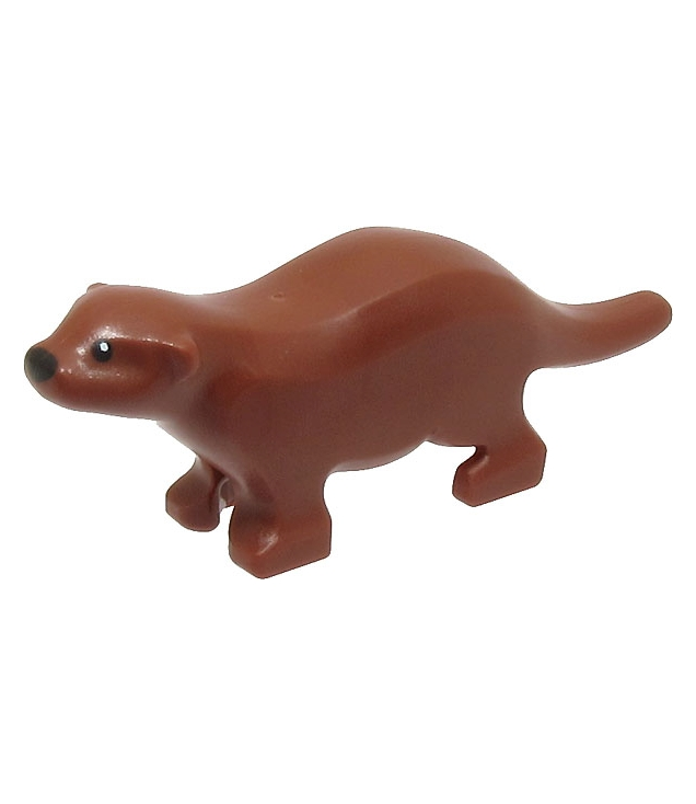 LEGO - Riviervogel met zwarte ogen en neus - Reddish Brown | N
