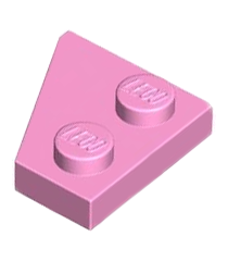 LEGO - Wig, plaat 2 x 2 rechts - Bright Pink | N - Thumbnail