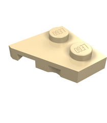 LEGO - Wig, plaat 2 x 2 rechts - Tan | N - Thumbnail