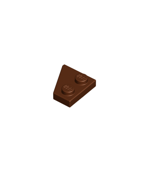 LEGO - Wig, plaat 2 x 2 rechts - Reddish Brown | N