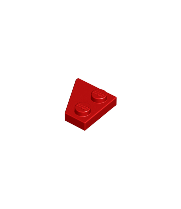 LEGO - Wig, plaat 2 x 2 rechts - Red | N
