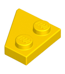 LEGO - Wig, plaat 2 x 2 rechts - Yellow | N - Thumbnail