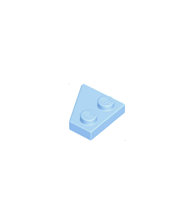 LEGO - Wig, plaat 2 x 2 rechts - Bright Light Blue | N