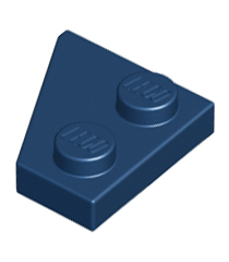 LEGO - Wig, plaat 2 x 2 rechts - Dark Blue | N - Thumbnail