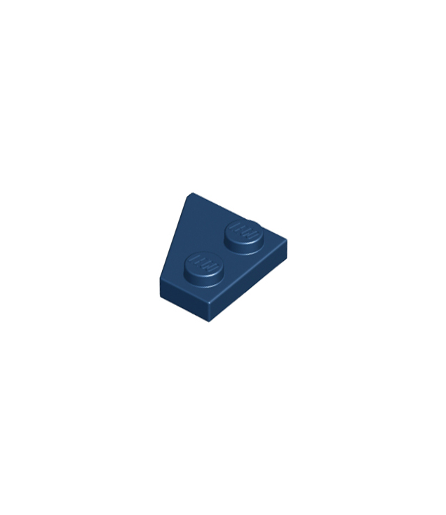 LEGO - Wig, plaat 2 x 2 rechts - Dark Blue | N