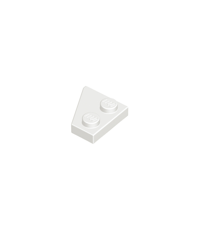 LEGO - Wig, plaat 2 x 2 rechts - White | N