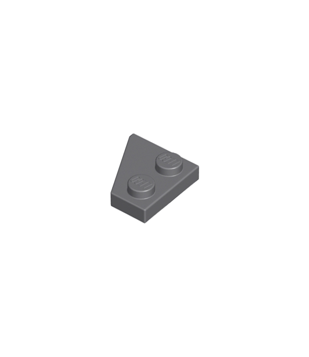 LEGO - Wig, plaat 2 x 2 rechts - Dark Bluish Gray | N