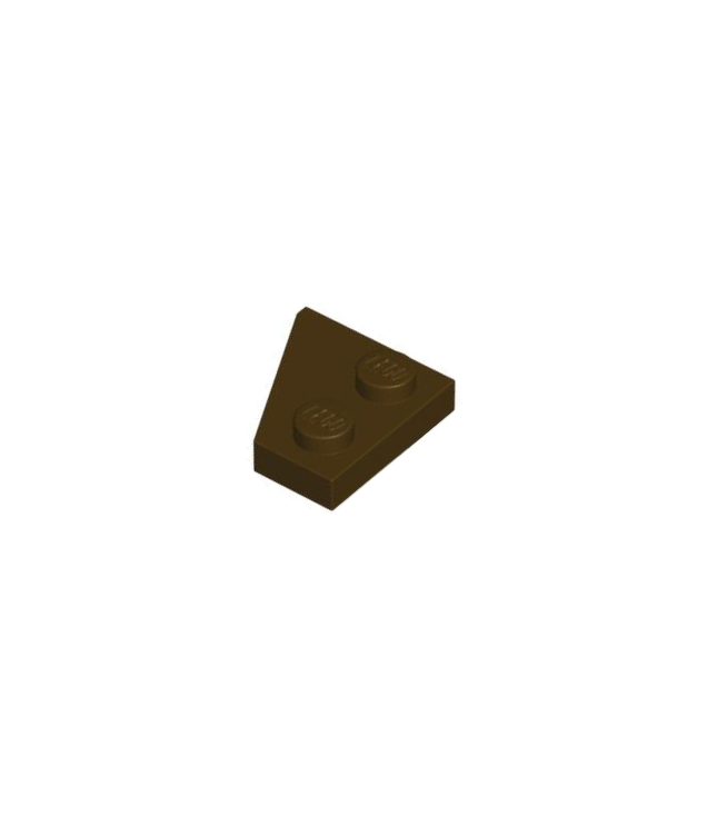 LEGO - Wig, plaat 2 x 2 rechts - Dark Brown | N