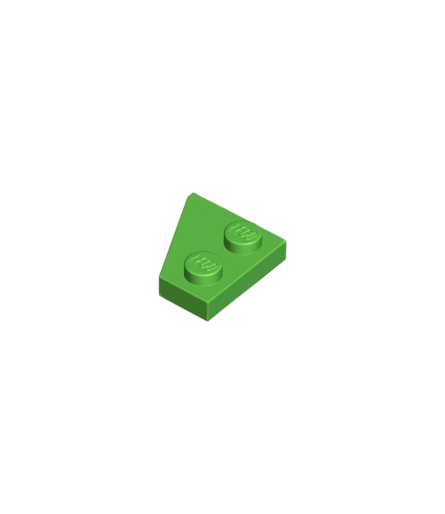 LEGO - Wig, plaat 2 x 2 rechts - Bright Green | N