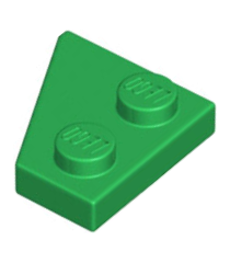 LEGO - Wig, plaat 2 x 2 rechts - Green | N - Thumbnail