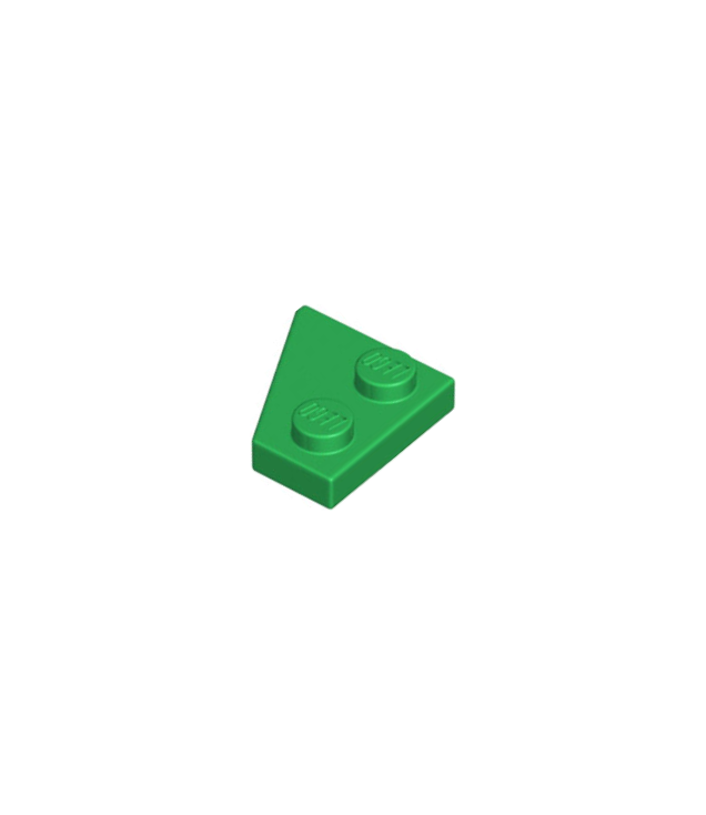 LEGO - Wig, plaat 2 x 2 rechts - Green | N