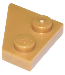 LEGO - Wig, plaat 2 x 2 rechts - Pearl Gold | N - Thumbnail