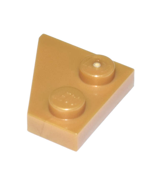 LEGO - Wig, plaat 2 x 2 rechts - Pearl Gold | N