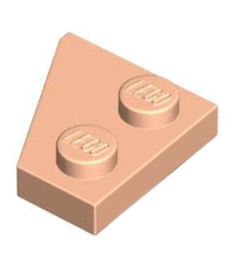 LEGO - Wig, plaat 2 x 2 rechts - Light Nougat | N - Thumbnail