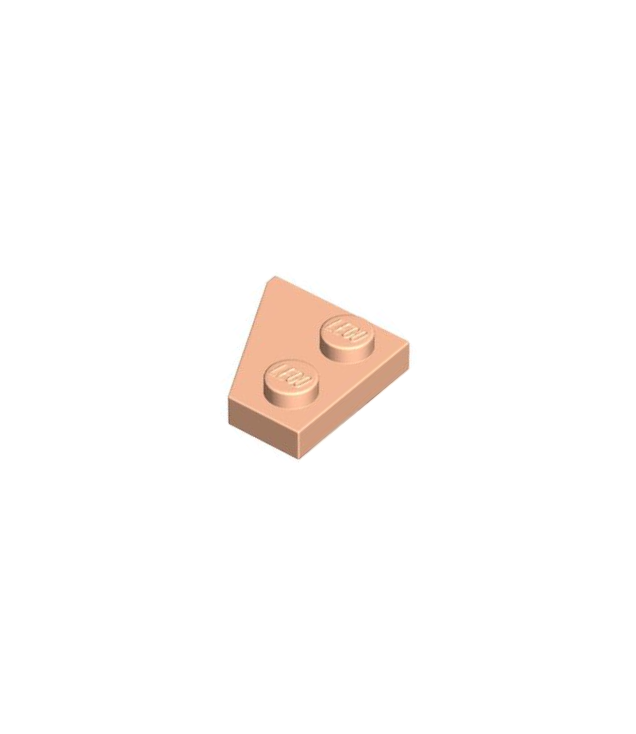 LEGO - Wig, plaat 2 x 2 rechts - Light Nougat | N