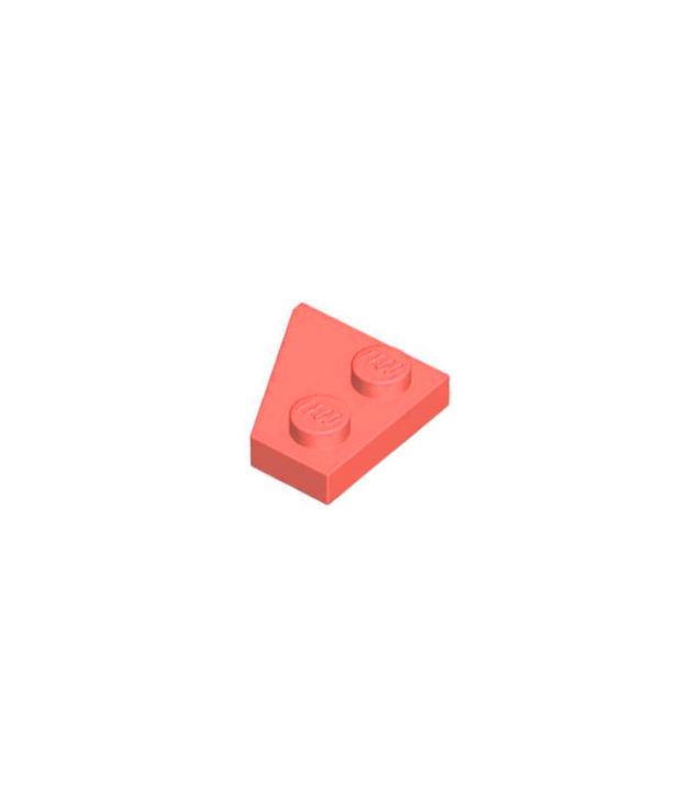 LEGO - Wig, plaat 2 x 2 rechts - Coral | N