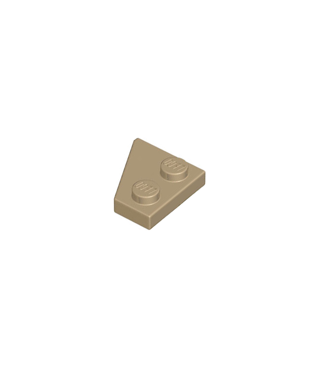 LEGO - Wig, plaat 2 x 2 rechts - Dark Tan | N