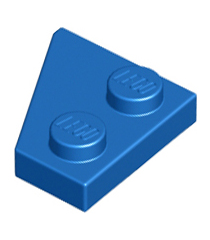 LEGO - Wig, plaat 2 x 2 rechts - Blue | N - Thumbnail