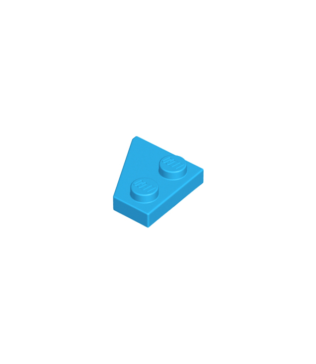 LEGO - Wig, plaat 2 x 2 rechts - Dark Azure | N