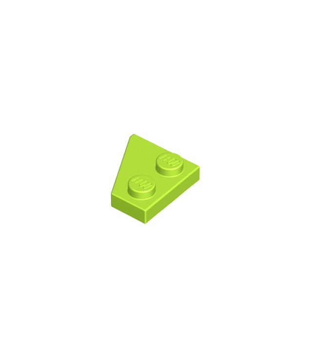 LEGO - Wig, plaat 2 x 2 rechts - Lime | N