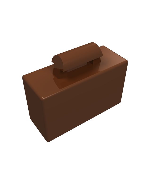 LEGO - Minifiguur-accessoire, koffer / aktetas - Reddish Brown | N