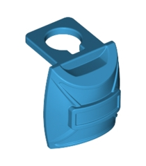 LEGO - Minifiguur-rugzak dun type, parachutecontainer - Dark Azure | N - Thumbnail