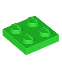LEGO - Plaat 2 x 2 - Bright Green | N - Thumbnail