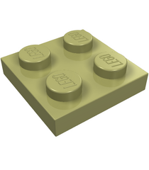 LEGO - Plaat 2 x 2 - Olive Green | N - Thumbnail