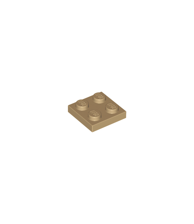 LEGO - Plaat 2 x 2 - Dark Tan | N