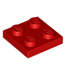 LEGO - Plaat 2 x 2 - Red | N - Thumbnail