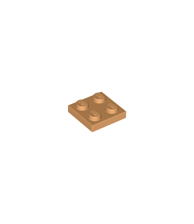 LEGO - Plaat 2 x 2 - Medium Nougat | N