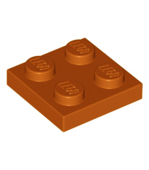 LEGO - Plaat 2 x 2 - Dark Orange | N - Thumbnail