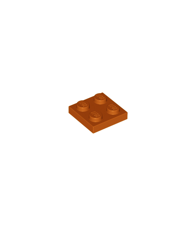 LEGO - Plaat 2 x 2 - Dark Orange | N