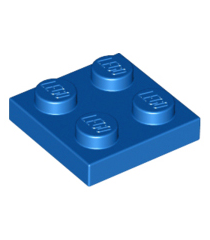 LEGO - Plaat 2 x 2 - Blue | N - Thumbnail