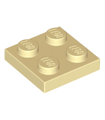 LEGO - Plaat 2 x 2 - Tan | N - Thumbnail