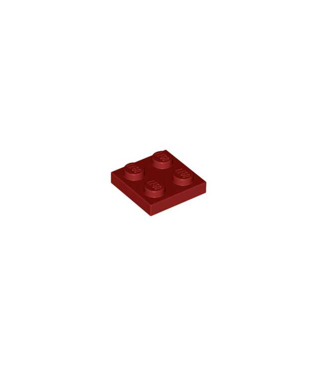 LEGO - Plaat 2 x 2 - Dark Red | N